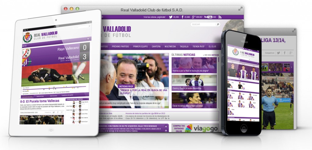 Nueva web Real Valladolid diseñada por digival.es